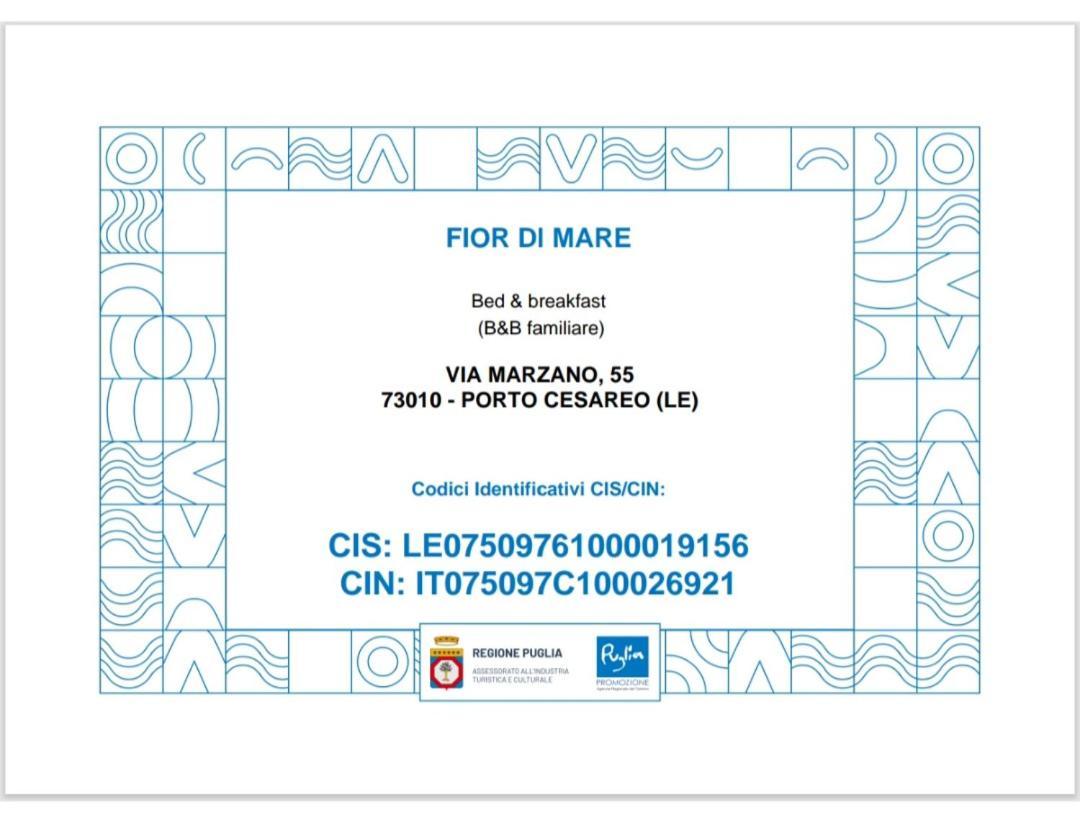 B&B Fior Di Mare 切萨雷奥港 外观 照片